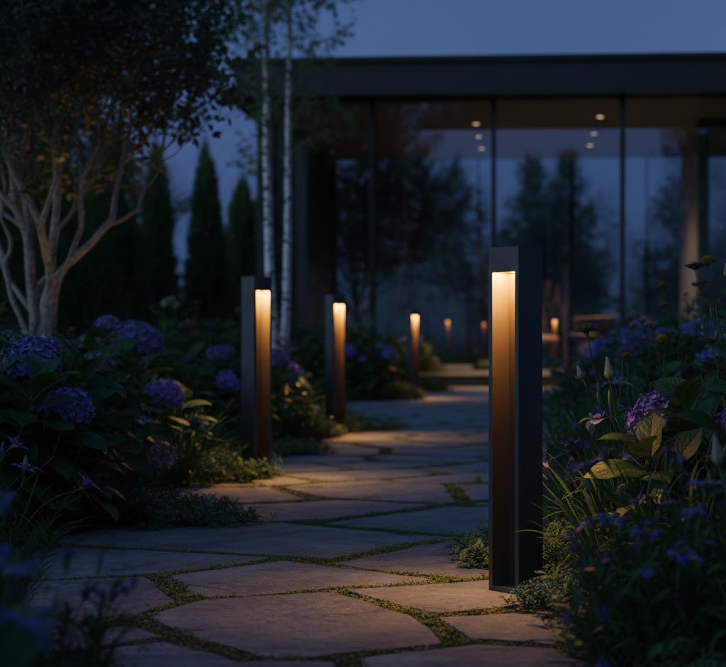 Modern pathway light fixture